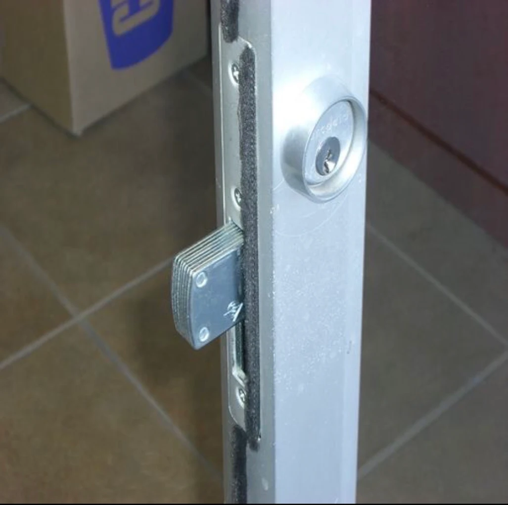 Adams Rite storefront lock with mortise cylinder